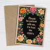 please be patient with me i’m from the 1900’s card