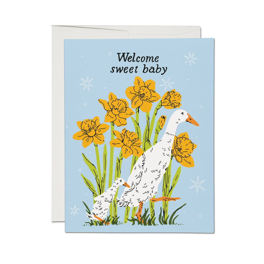 welcome sweet baby {goose card}