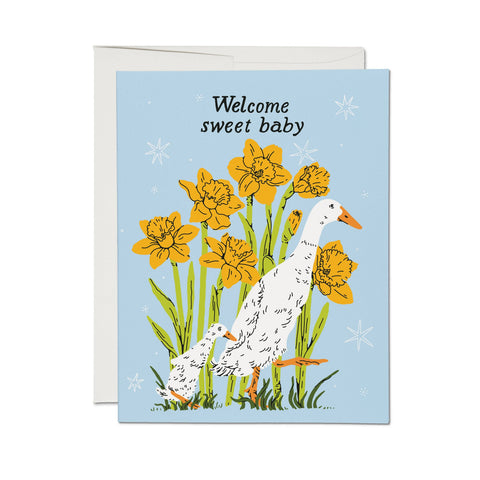 welcome sweet baby {goose card}