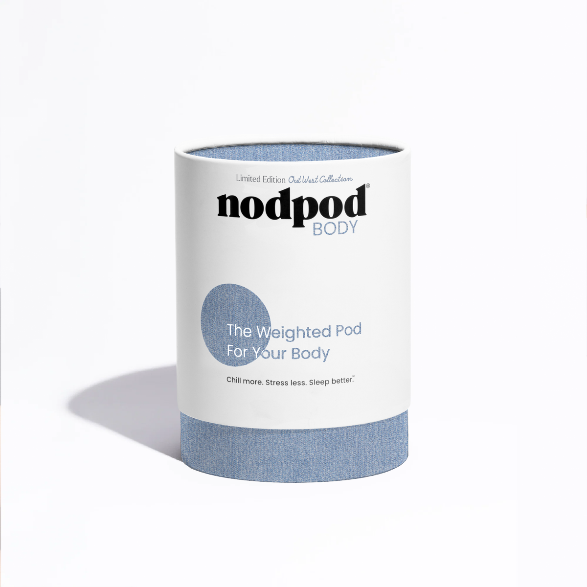 blue jean nodpod body- weighted blanket