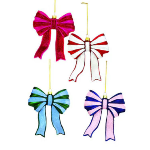 glitter bow ornament