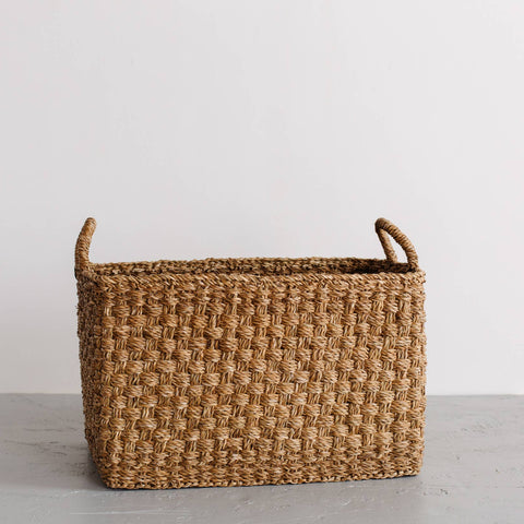 rectangular floor basket w/ handles