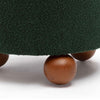 boucle {forest green} ottoman
