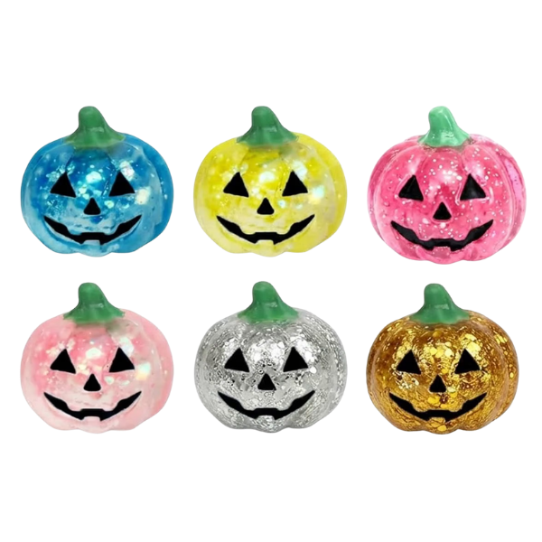 mini glittery pumpkin squishy