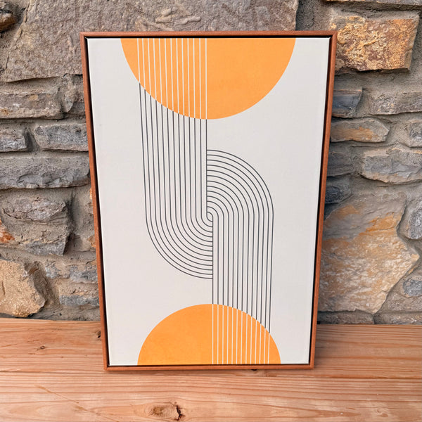 framed crescent artwork
