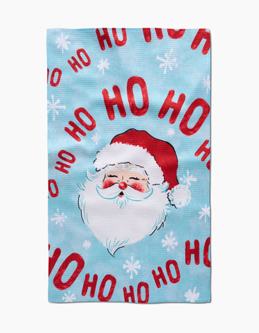 ho ho ho santa tea towel