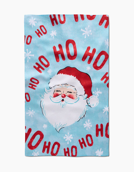 ho ho ho santa tea towel