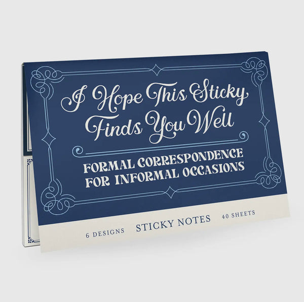 i hope this sticky finds you well formal sticky note set