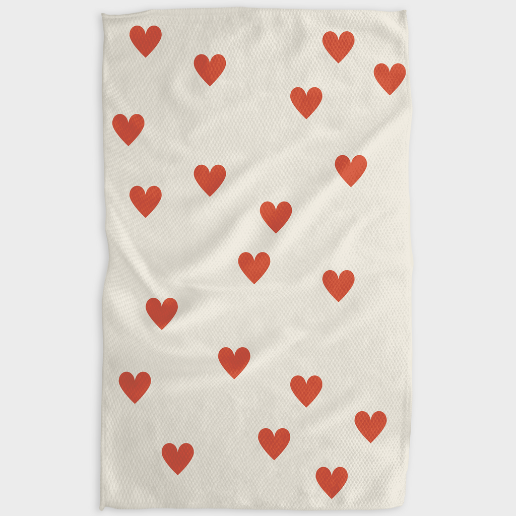 simple love tea towel