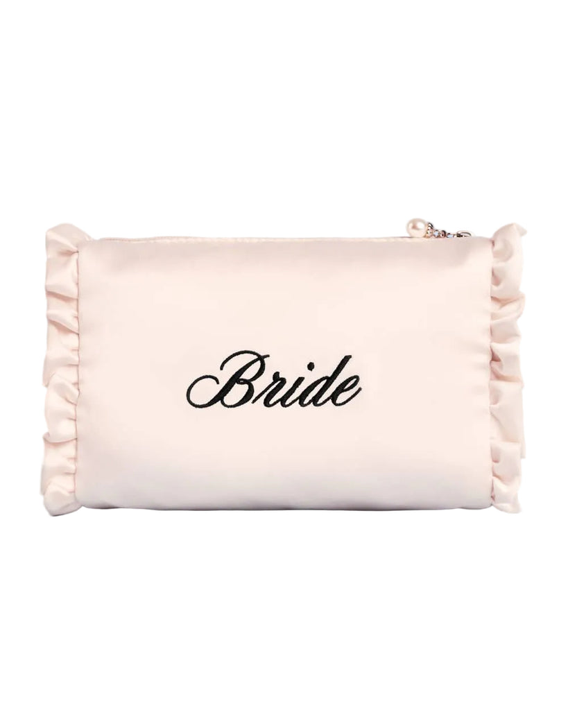 embroidered bride cosmetic bag
