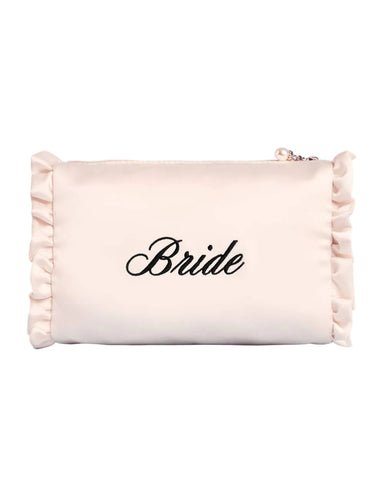 embroidered bride cosmetic bag