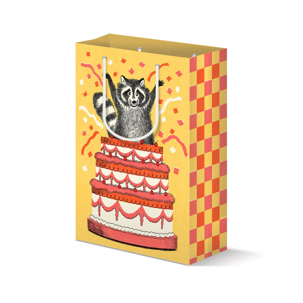 raccoon & cake gift bag