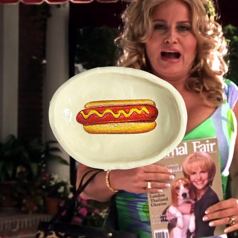hot dog trinket dish