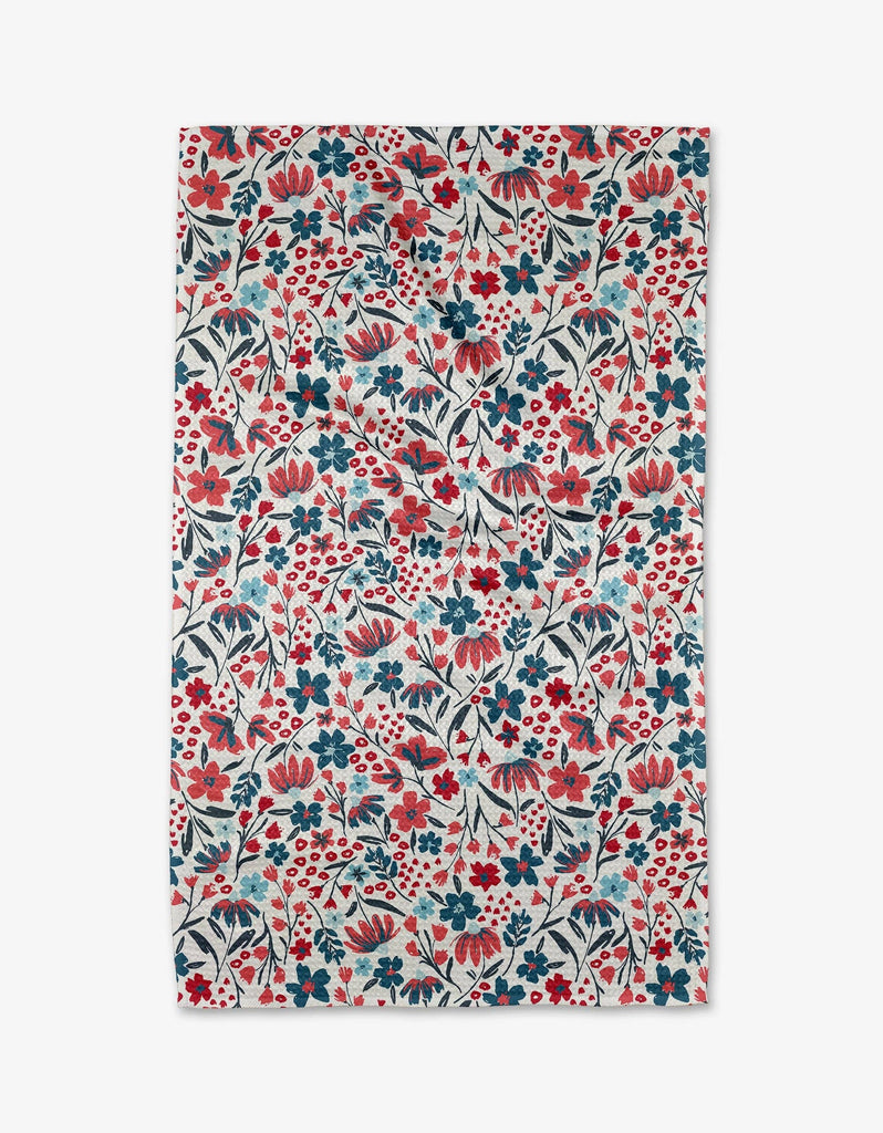 summer bloom tea towel