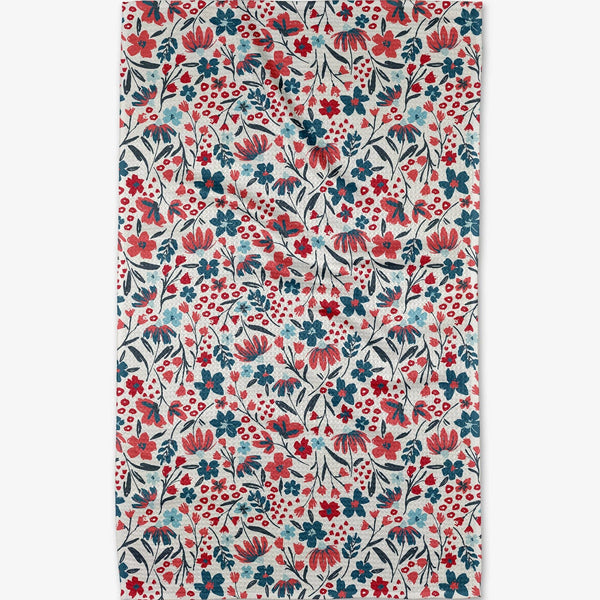 summer bloom tea towel