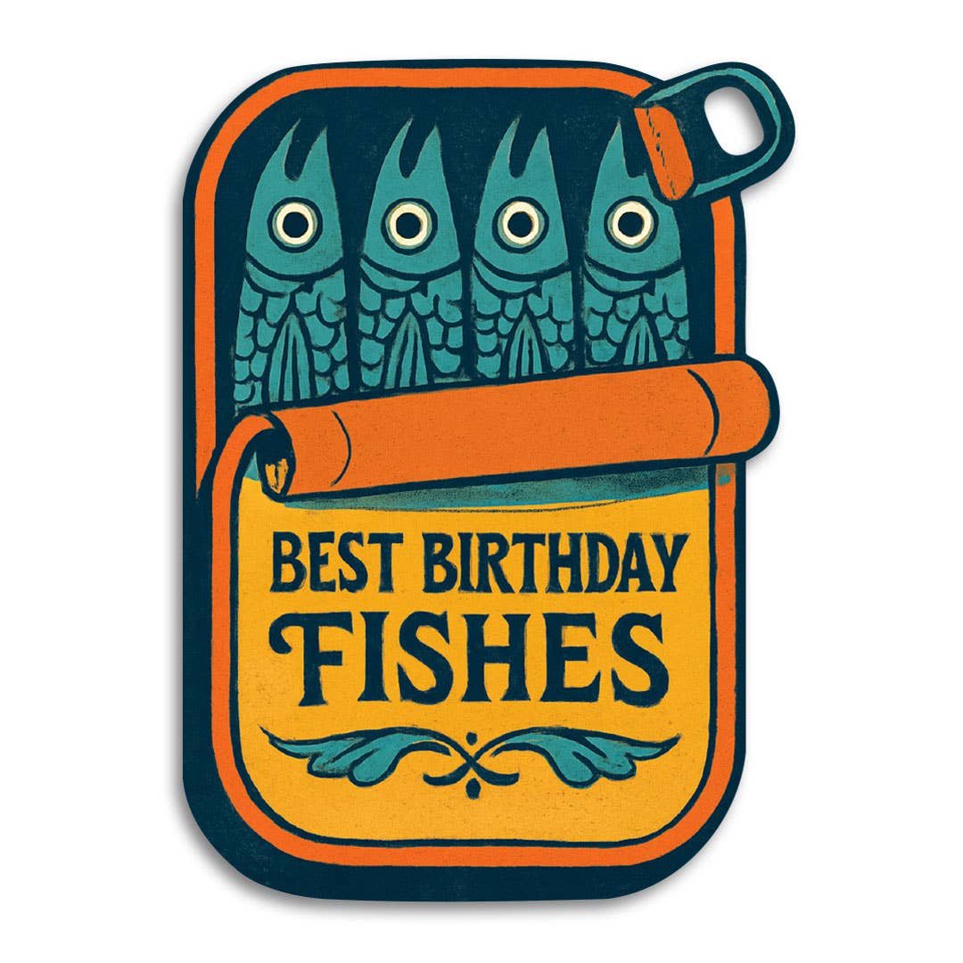 best birthday fishes – pun sardine birthday card