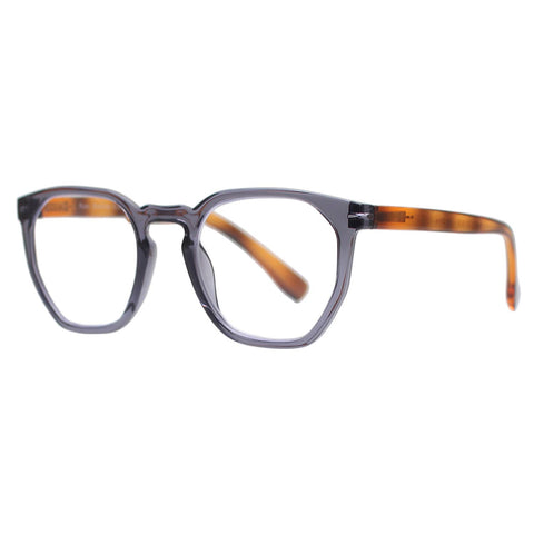 kass {transparent grey w/ brown temples} blue light {readers} eyeglasses