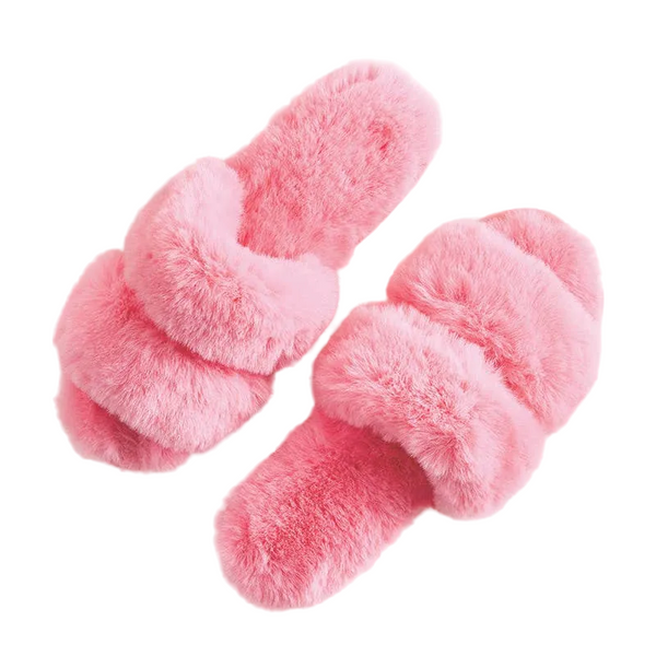 hot pink {medium} plush slippers