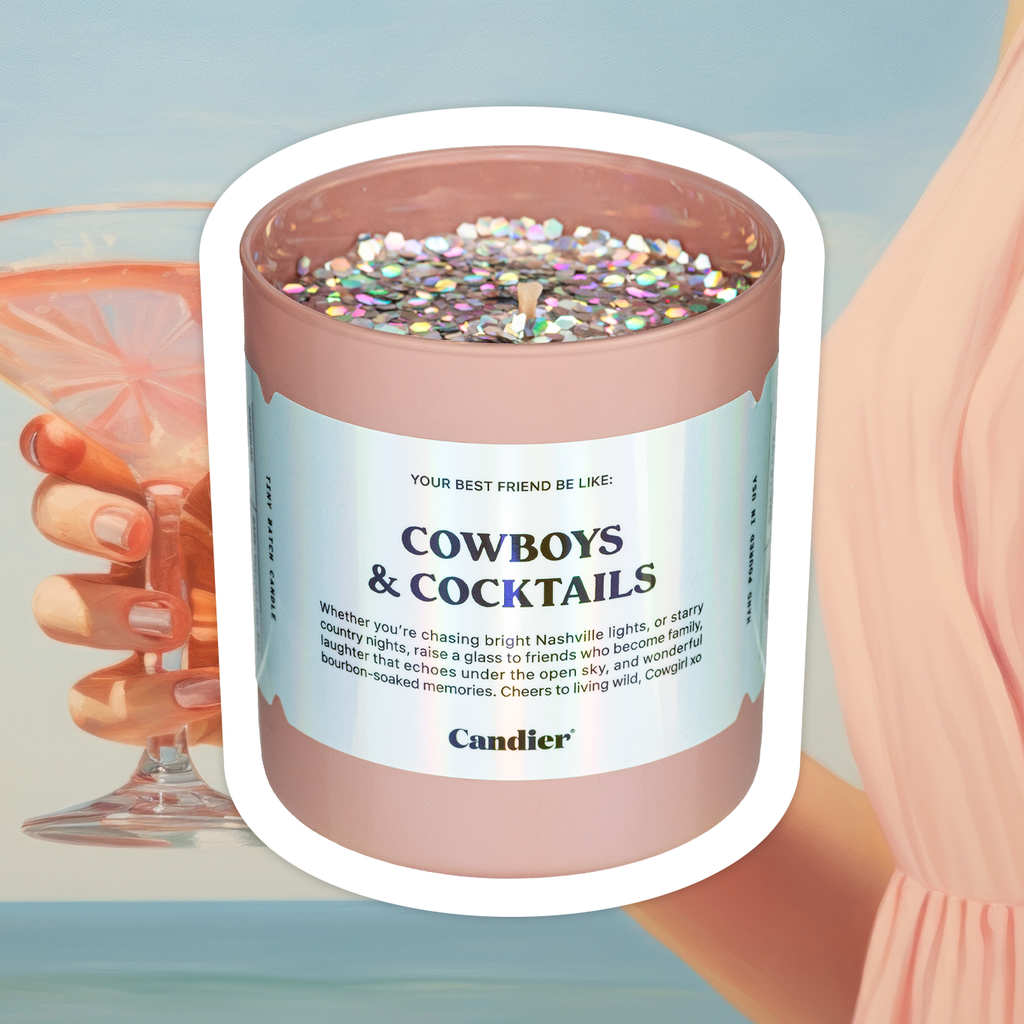 cowboys & cocktails candle