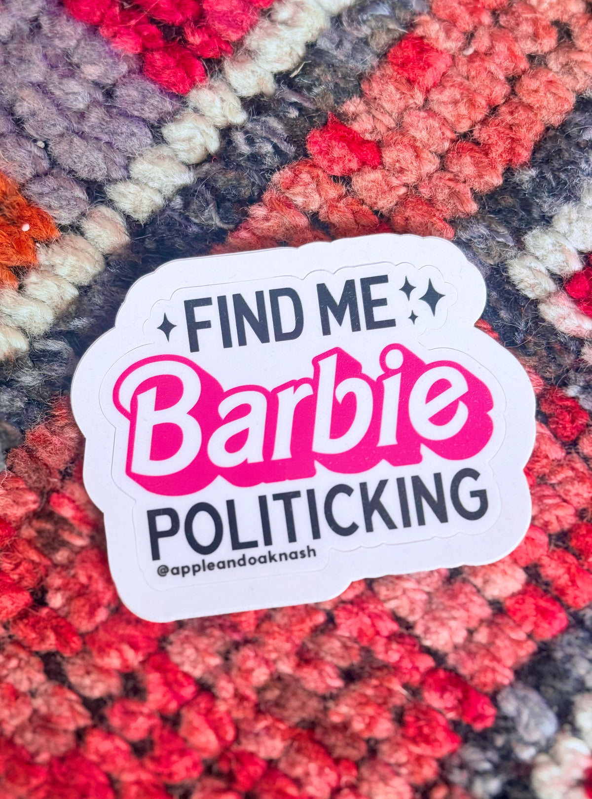 find me barbie politicking sticker