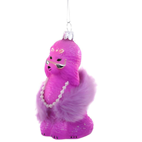 glam poodle ornament
