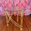 vintage golden mid century modern side table
