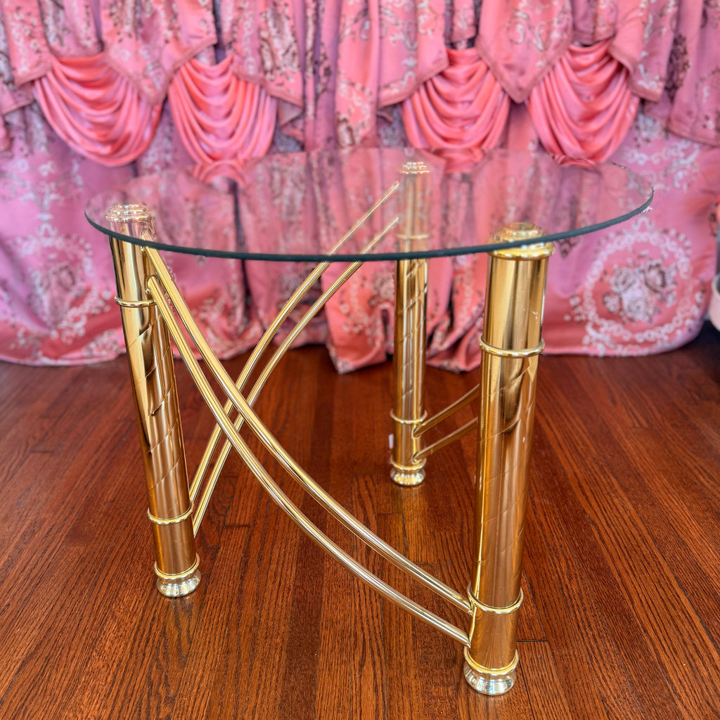 vintage golden mid century modern side table