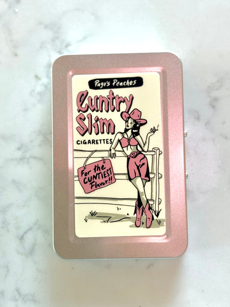 cuntry slim cigarettes stash tin