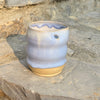 periwinkle ceramic bubble cup with straw