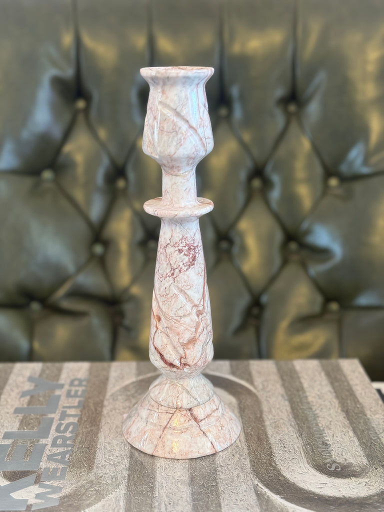 alabaster marbled candlestick