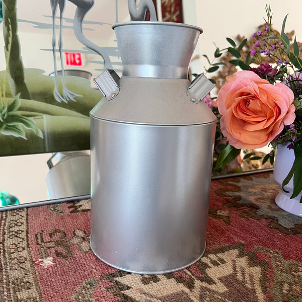 vintage inspired metal milk can