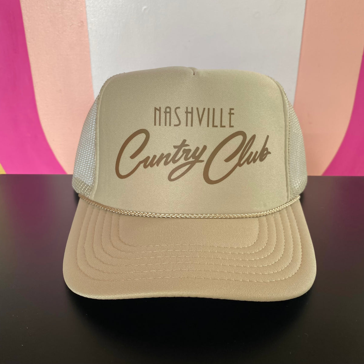 nashville cuntry club trucker hat