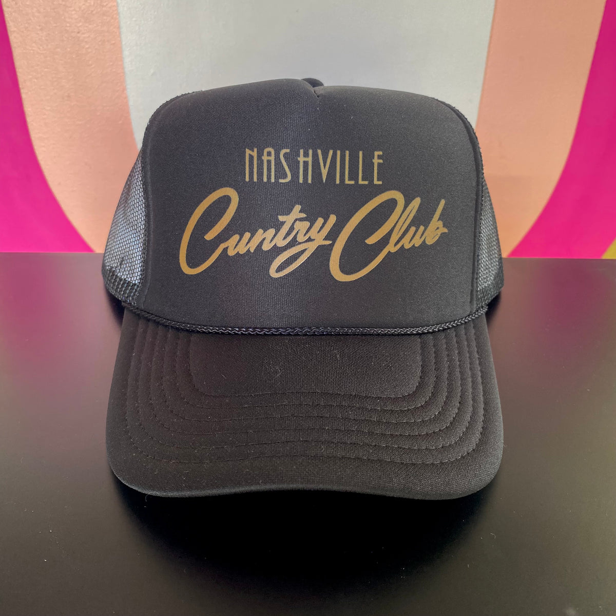 nashville cuntry club trucker hat