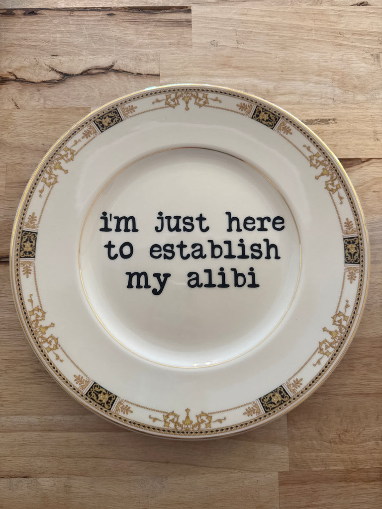 alibi decorative plate