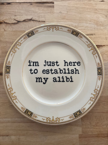 alibi decorative plate
