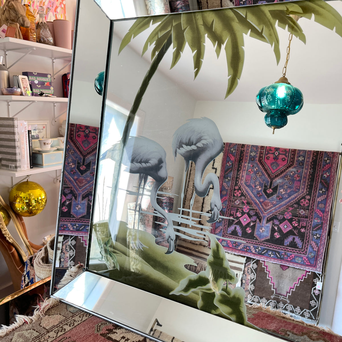 1950’s turner print mirror {pick up only}