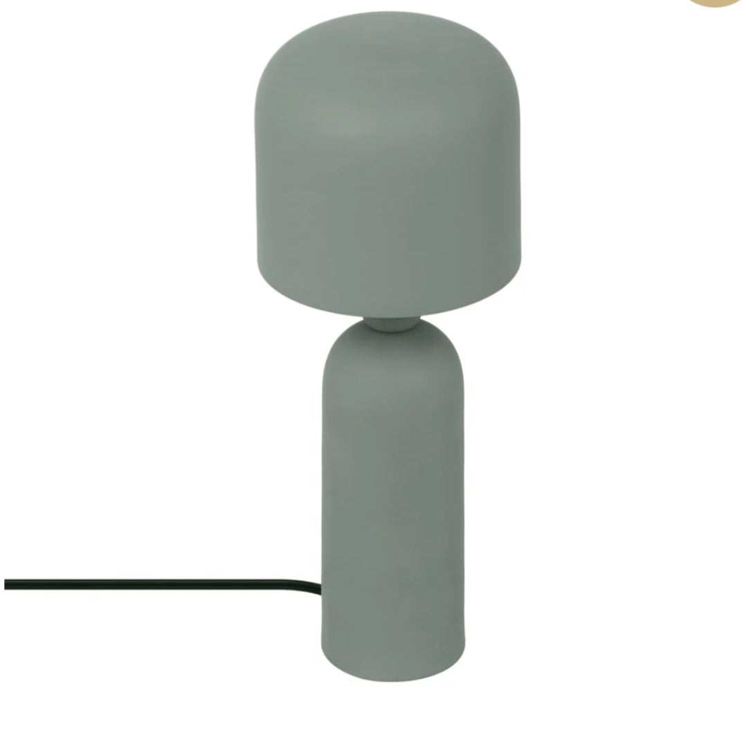 green mushroom table lamp