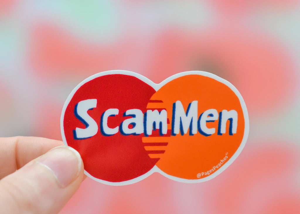 scam men sticker