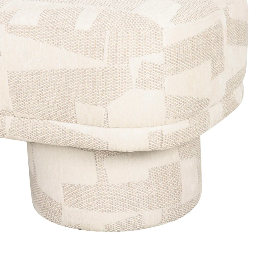 cream jacquard bench