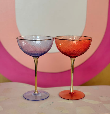 art deco coupe glasses {set of 2}