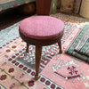 vintage wooden three legged birthing chair with rose seat {shipping not available}