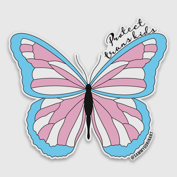 protect trans kids {butterfly} sticker