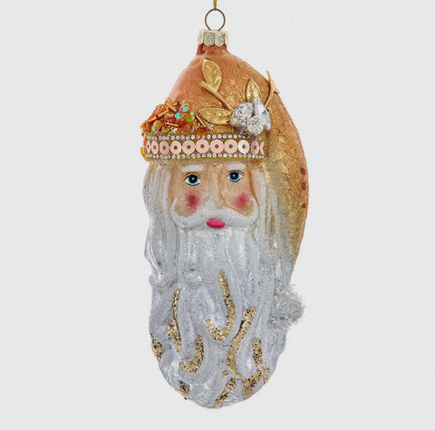 sequin santa ornament