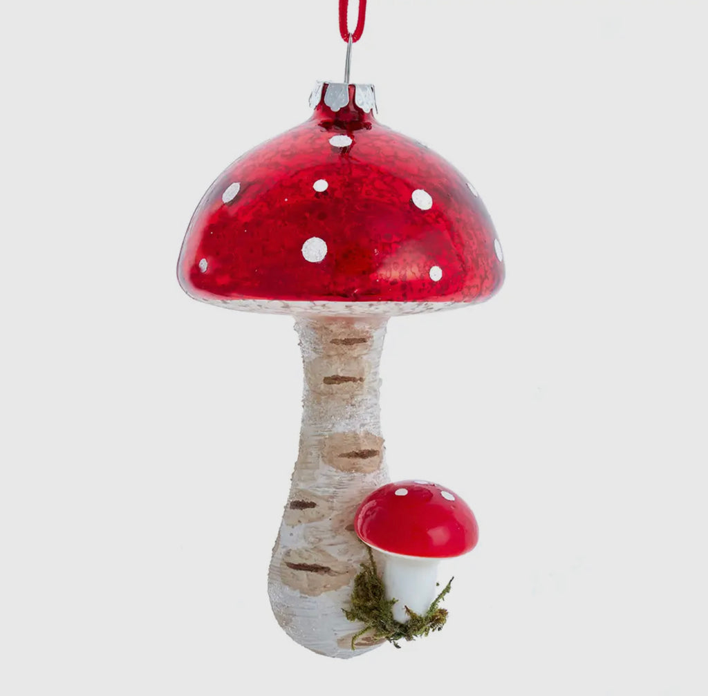 mushroom {long stem} ornament
