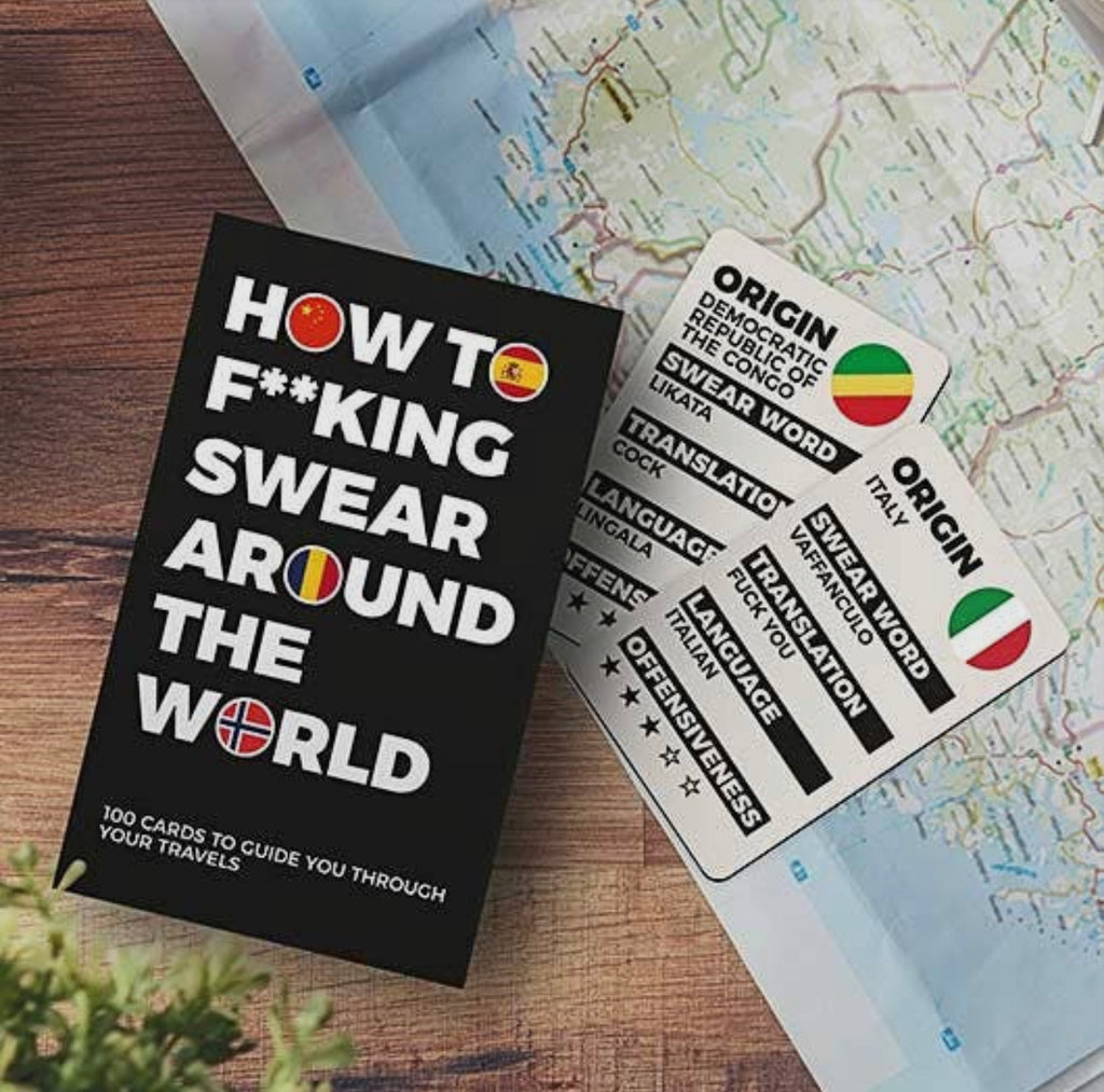 how to swear around the world trivia card pack