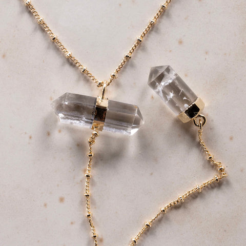 crystal necklace {quartz}