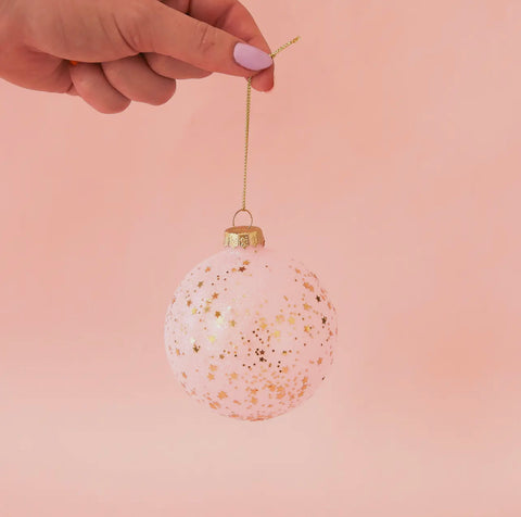 star glitter ball ornament