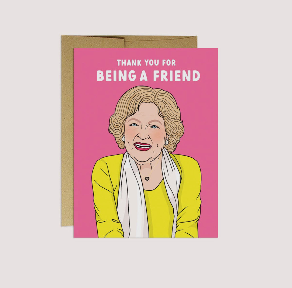 thank you for being a friend {rose} card