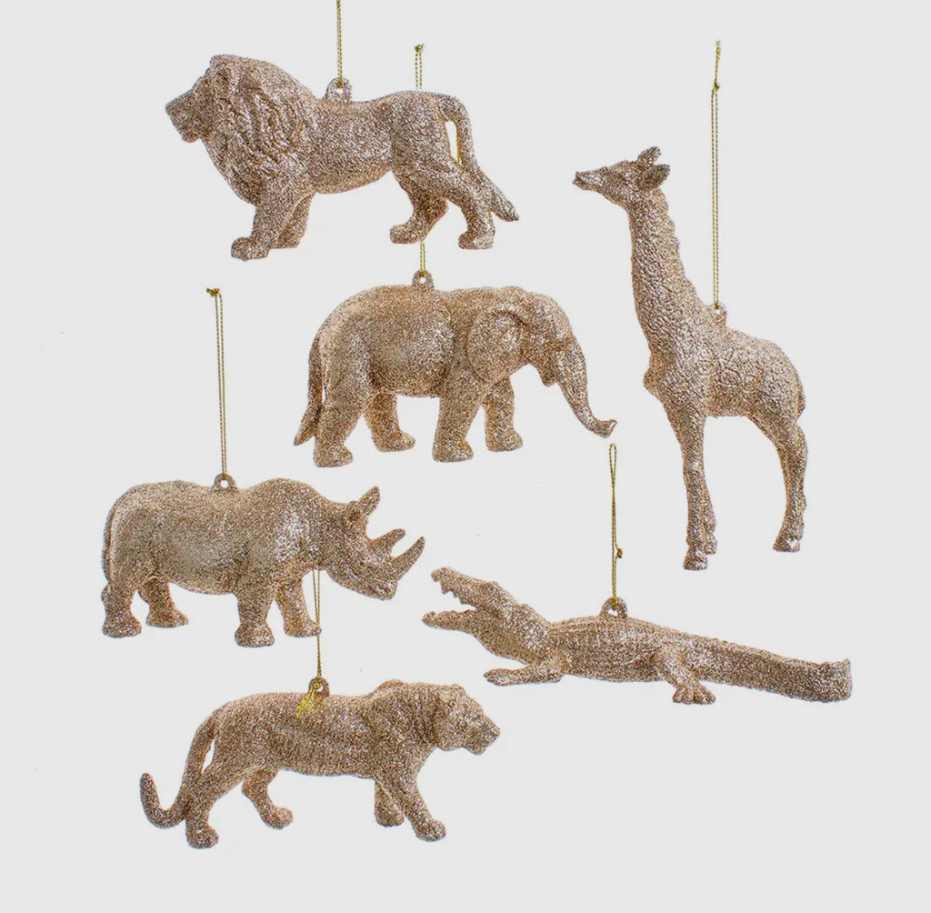 glitter animals assorted ornament
