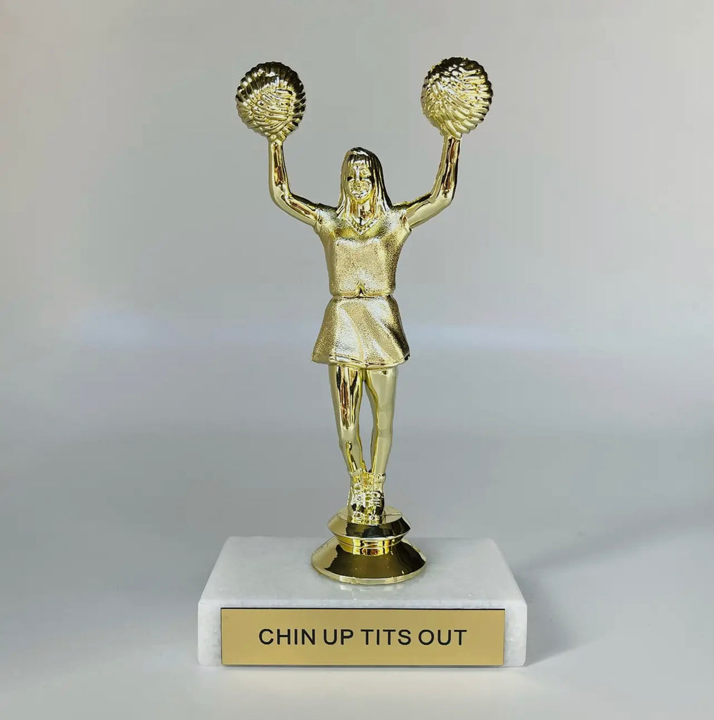 chin up tits out trophy